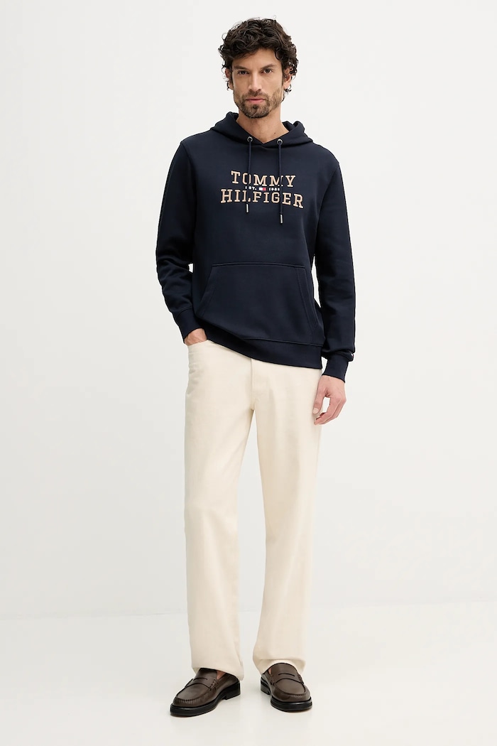 Μπλούζα Tommy Hilfiger MW0MW42528 σκούρο μπλε SS26
