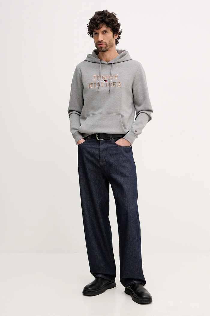 Μπλούζα Tommy Hilfiger MW0MW42528 γκρί SS26