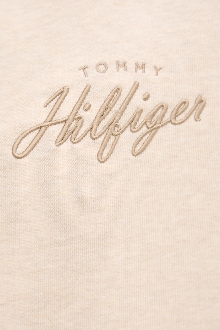 Bavlněná mikina Tommy Hilfiger MW0MW42536 béžová