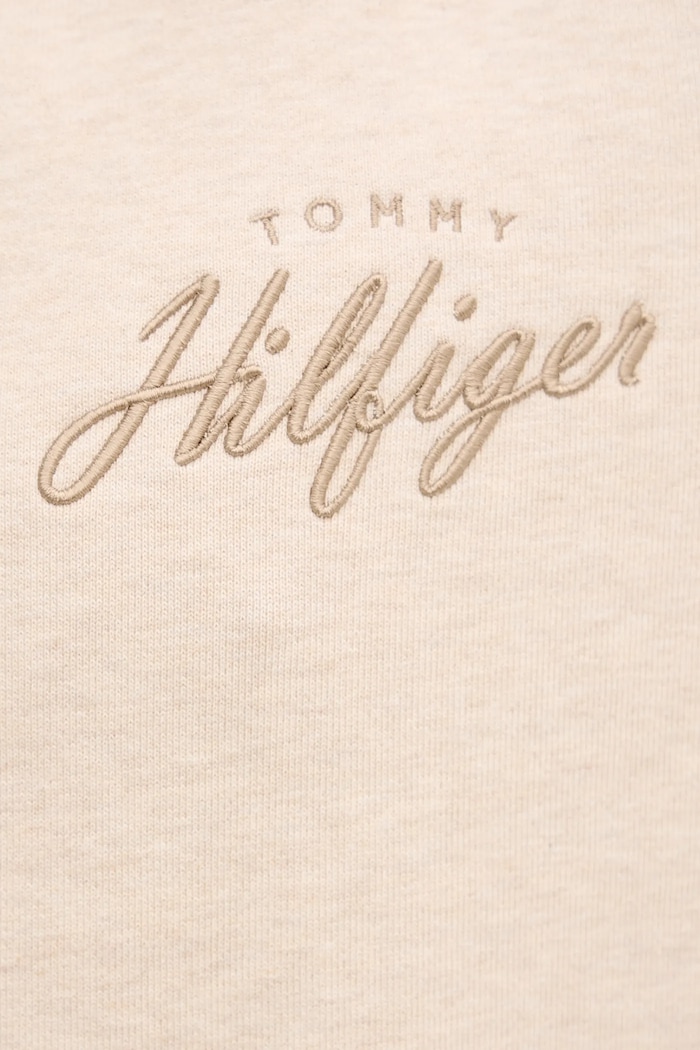 Bavlněná mikina Tommy Hilfiger MW0MW42536 béžová