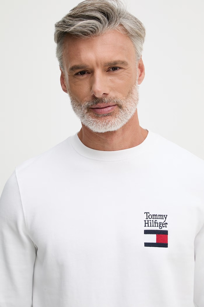 Tommy Hilfiger mikina pánska biela MW0MW42778