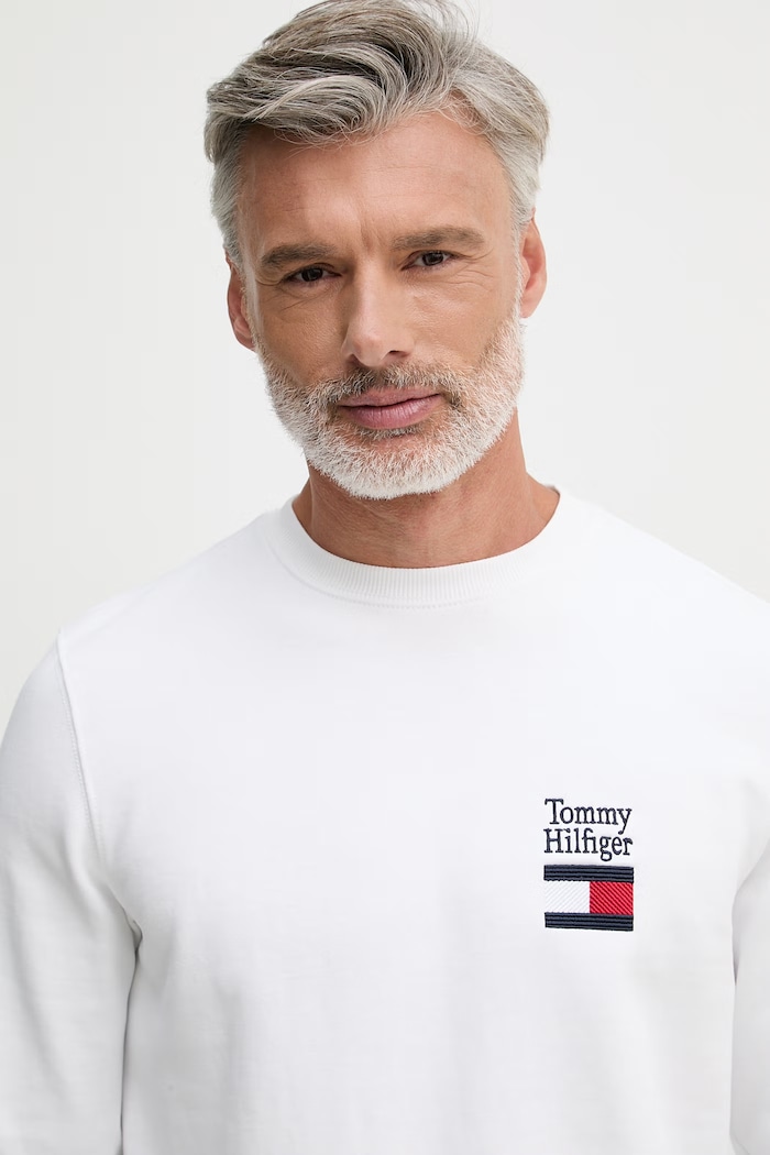 Tommy Hilfiger mikina pánska biela MW0MW42778