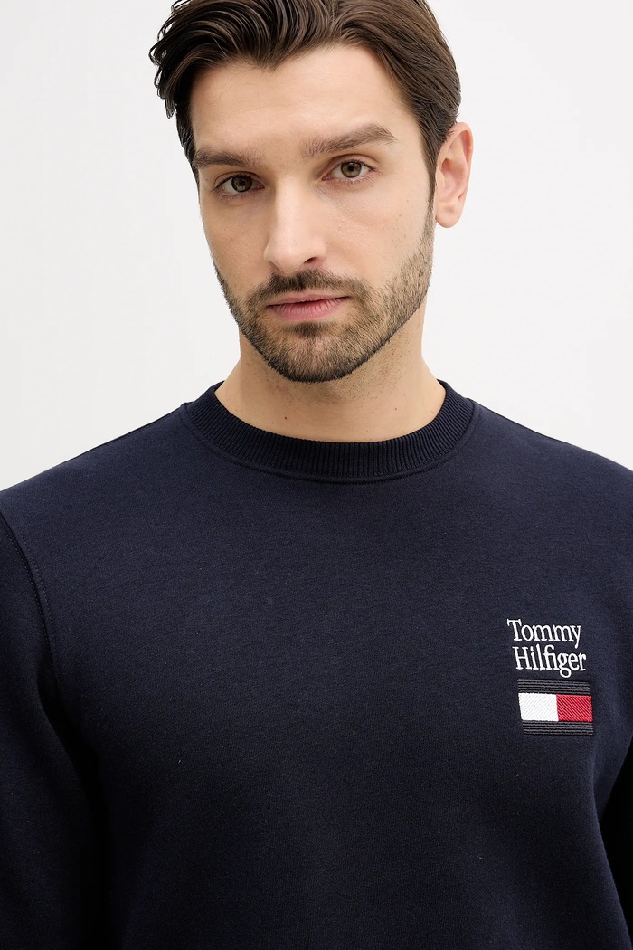 Tommy Hilfiger mikina pánska tmavomodrá MW0MW42778