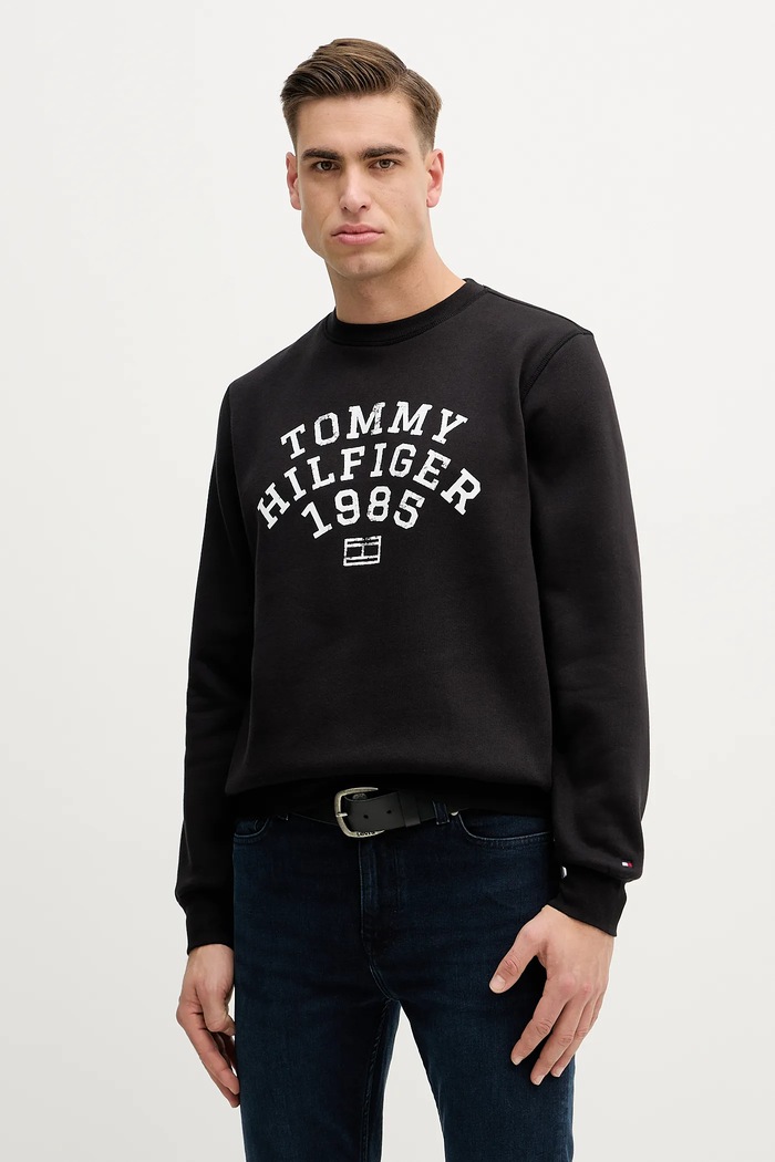 Dukserica Tommy Hilfiger print crna MW0MW41426