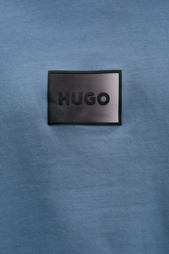 Bavlněná mikina HUGO Danotop 50553134 modrá
