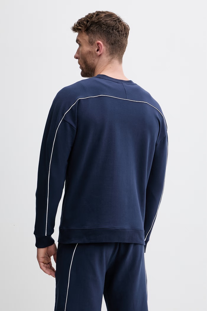Oblečenie HUGO mikina pánska bavlnená s elastanom PALO SWEATSHIRT 50556998 tmavomodrá