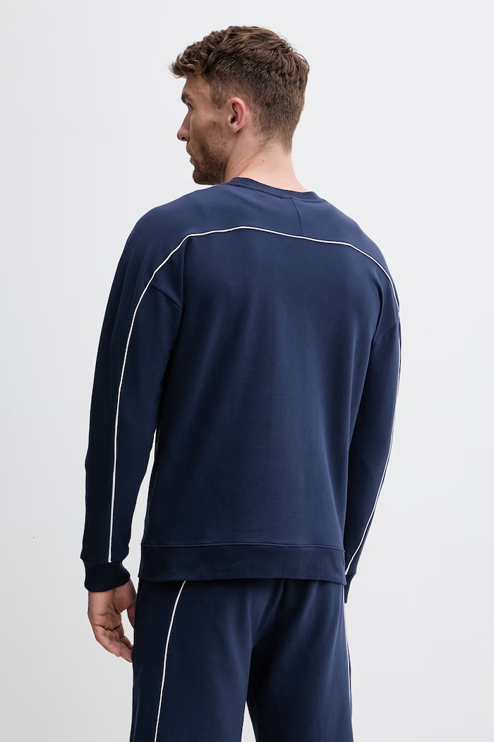 Oblečenie HUGO mikina pánska bavlnená s elastanom PALO SWEATSHIRT 50556998 tmavomodrá