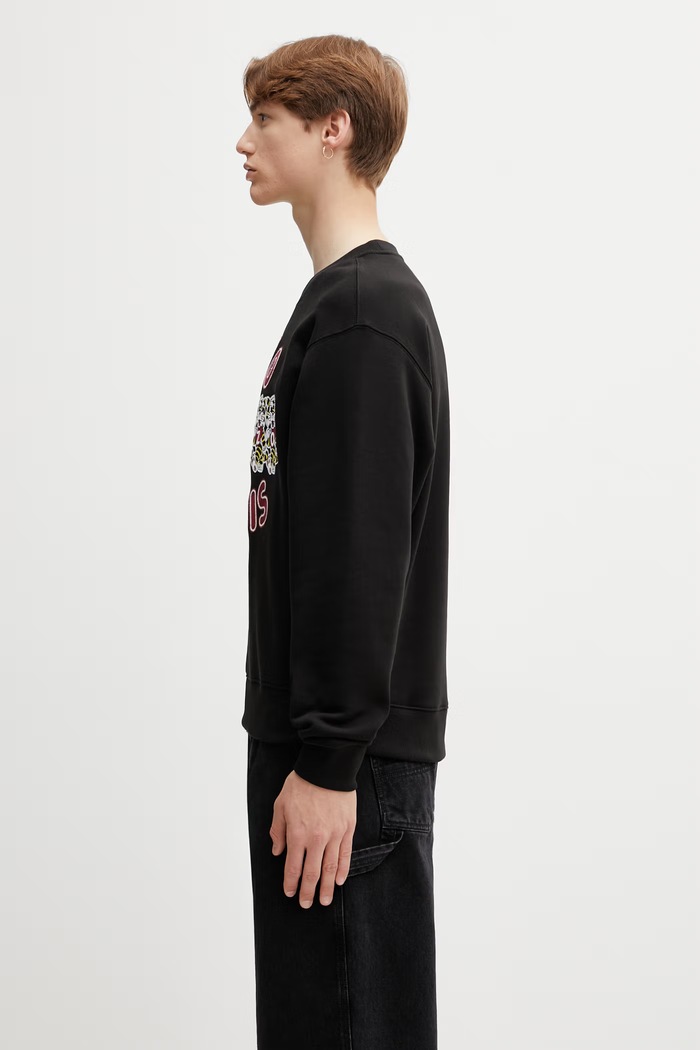 Kenzo bluza bawełniana męska FG55SW2064MJ czarny SS26