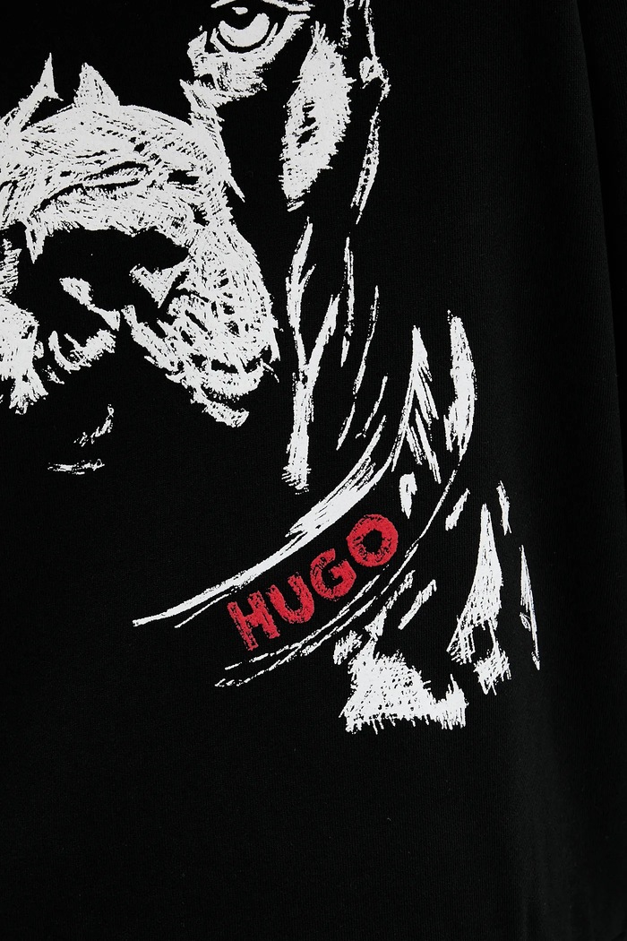Бавовняна кофта HUGO Dubraxo 50557482 чорний