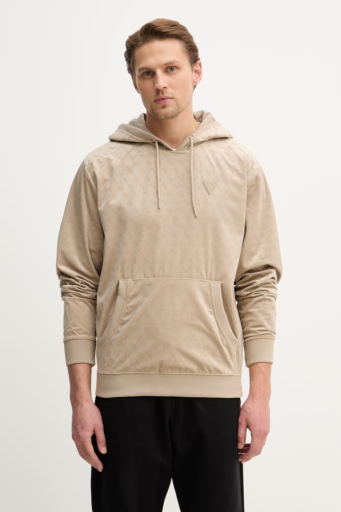Mikina Guess COCHISE jemný vzor béžová Z6RQ00.KD612