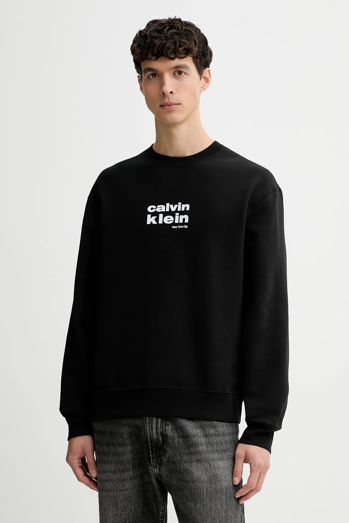 Mikina Calvin Klein bez kapucne čierna LV04LE250G