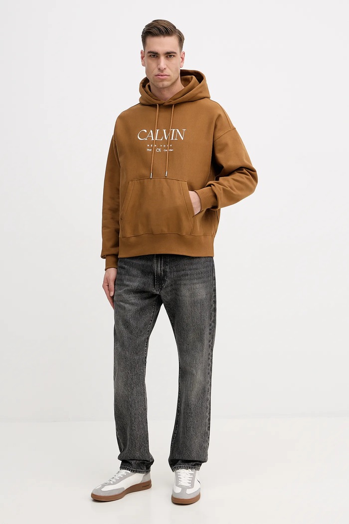 Μπλούζα Calvin Klein LV04RE207G καφέ SS26