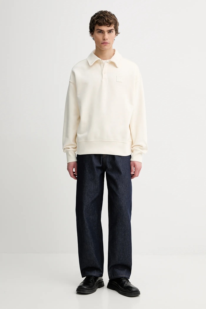Bavlnená mikina Calvin Klein LV14LE202G béžová SS26