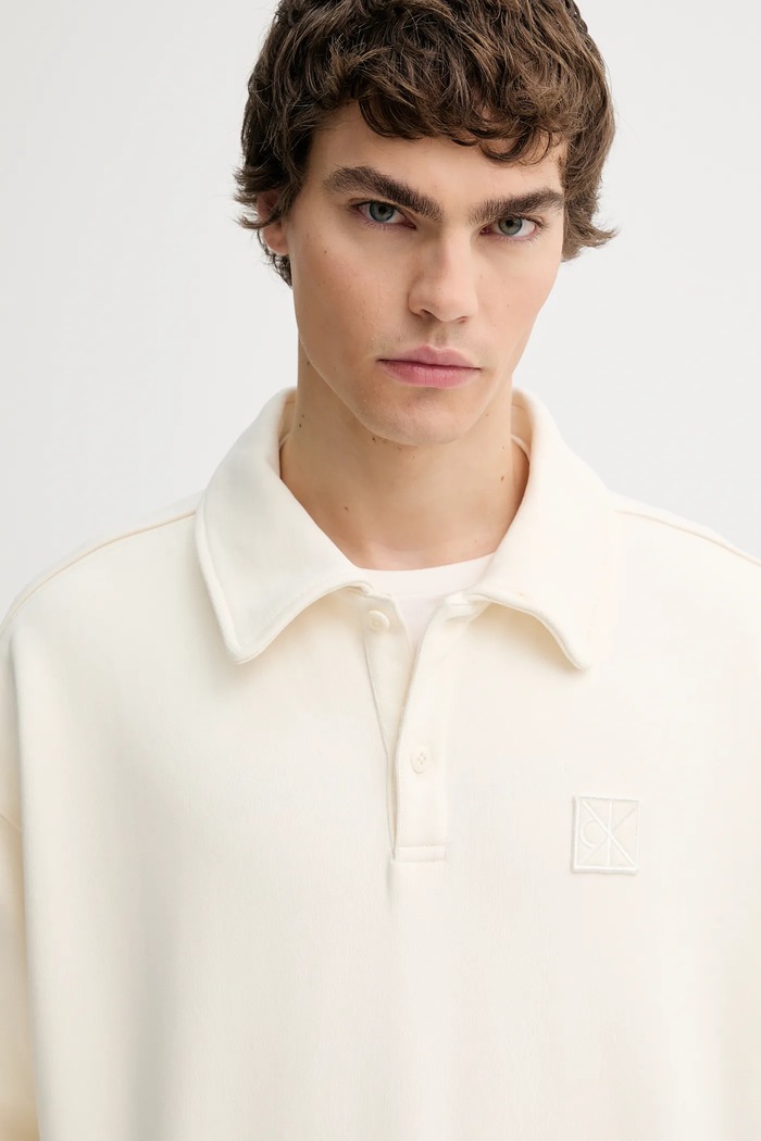Bavlnená mikina Calvin Klein béžová LV14LE202G