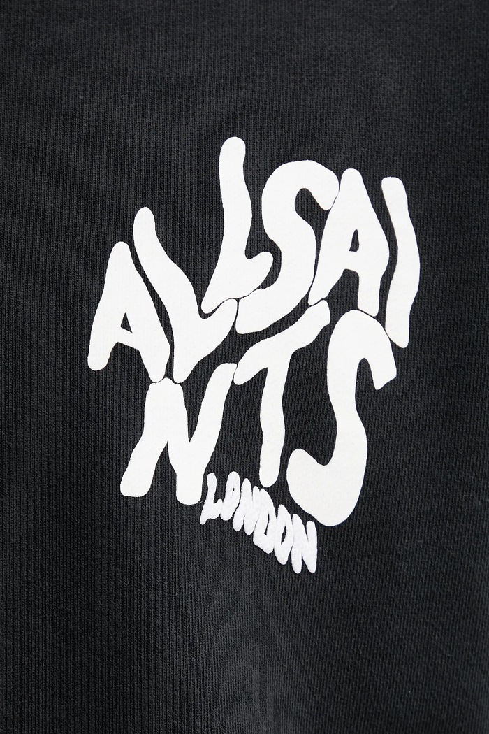 Bavlnená mikina AllSaints M059NB čierna