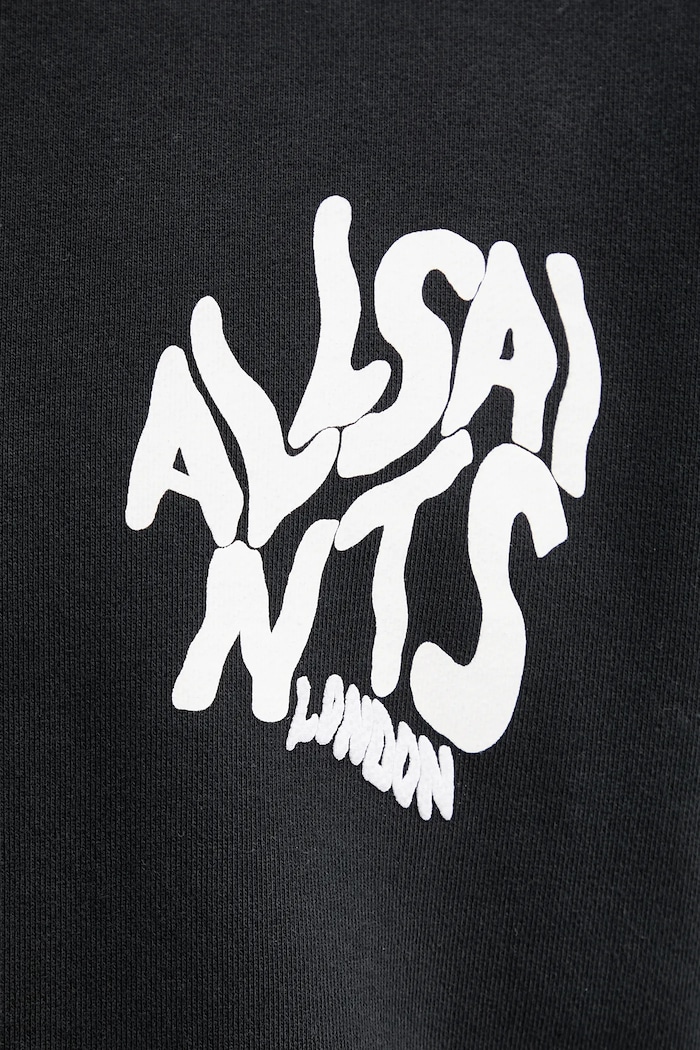 Bavlnená mikina AllSaints M059NB čierna