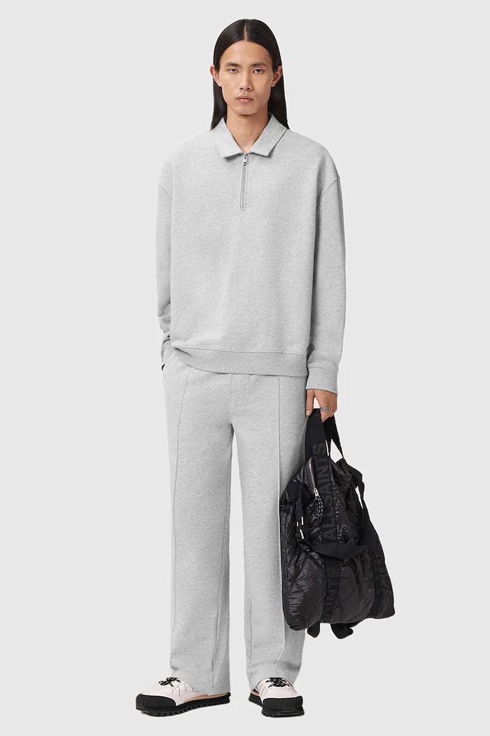 AllSaints hanorac de bumbac M019ND gri
