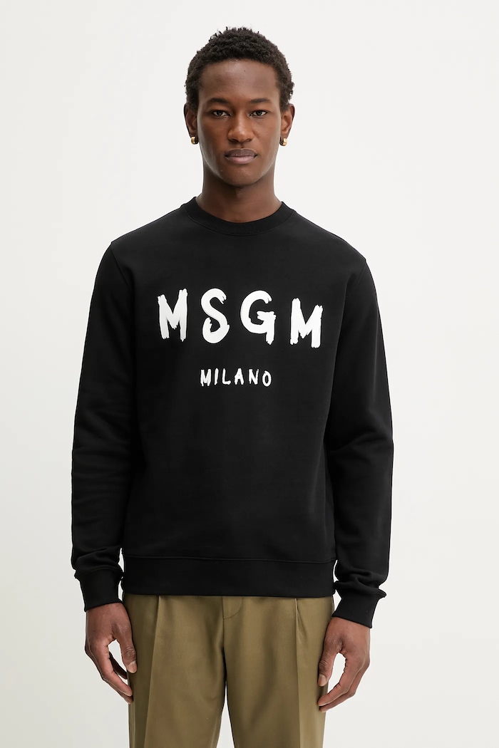 MSGM pamut melegítőfelső pamut fekete 2000MM513.300000