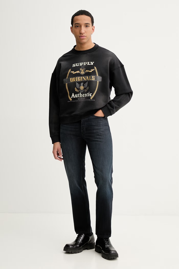 Bavlněná mikina Guess Originals M6RQ34.KCPR1 černá SS26