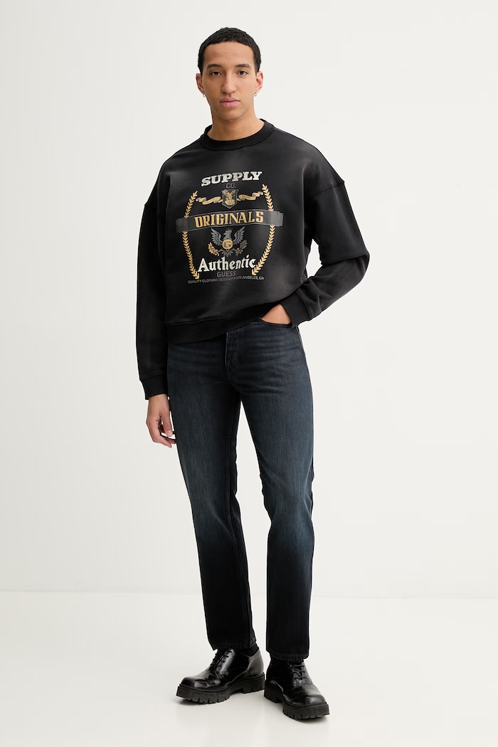 Bavlněná mikina Guess Originals M6RQ34.KCPR1 černá SS26