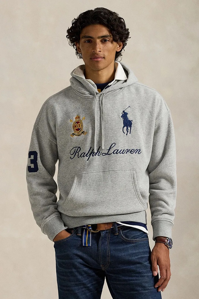 Mikina Polo Ralph Lauren nášivka šedá 710P03957