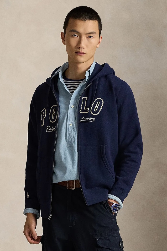 Суичър Polo Ralph Lauren с качулка тъмносин 710P04874