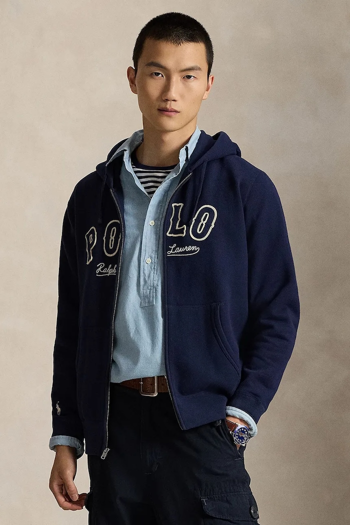 Суичър Polo Ralph Lauren с качулка тъмносин 710P04874