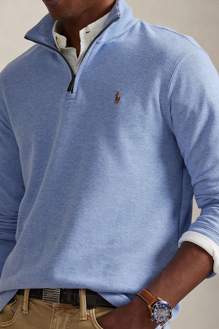 Polo Ralph Lauren bluza męska bawełniana niebieski 710P07411