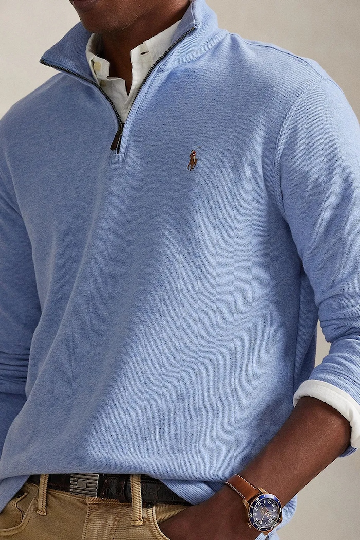 Polo Ralph Lauren bluza męska bawełniana niebieski 710P07411