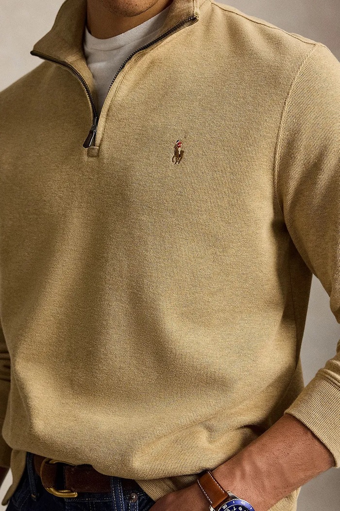 Polo Ralph Lauren bluza męska bawełniana beżowy 710P07411