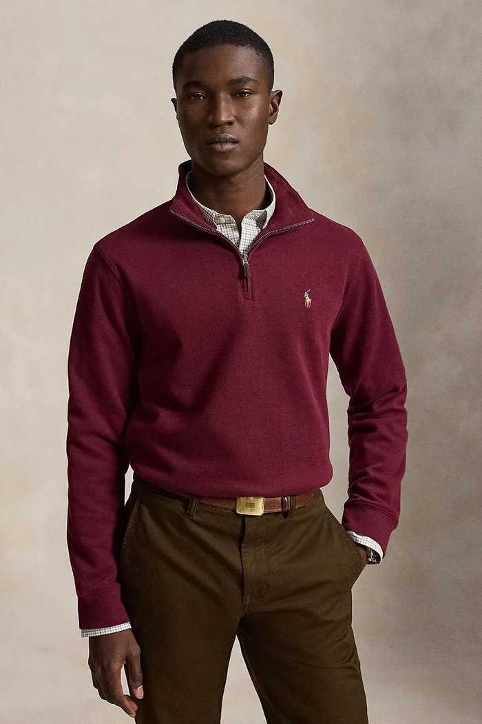 Polo Ralph Lauren bluza męska bawełniana bordowy 710P07411