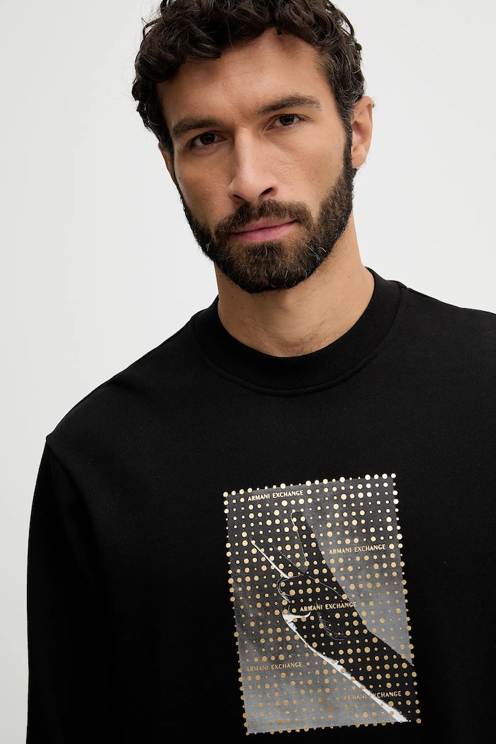 Bavlněná mikina Armani Exchange černá XM002226.AF10830