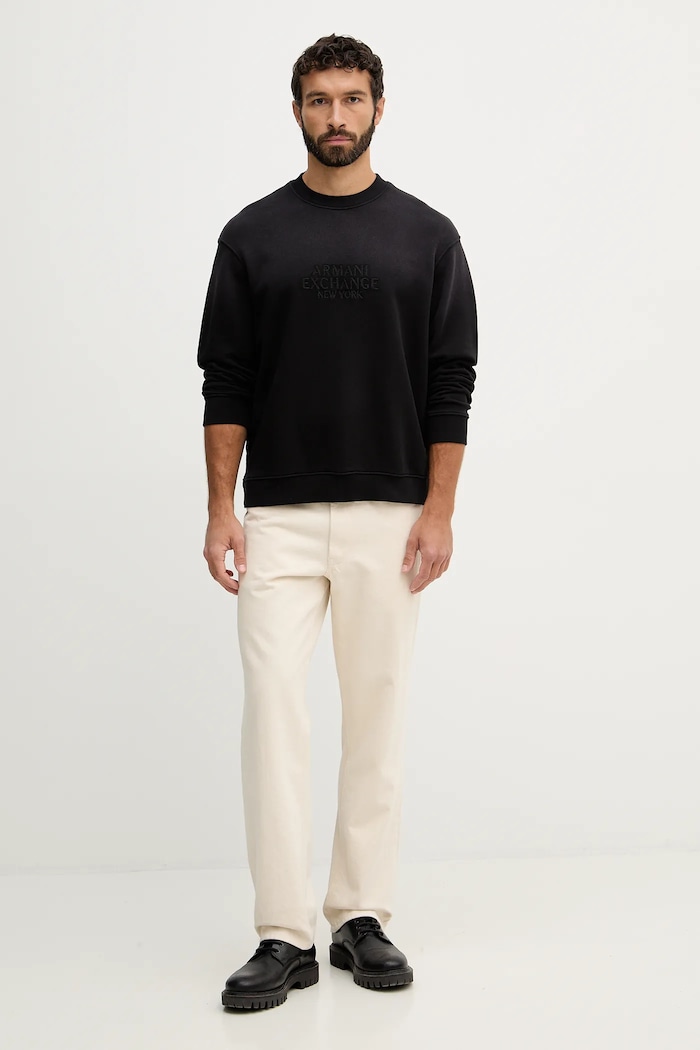Bavlněná mikina Armani Exchange XM001767.AF20169 černá SS26