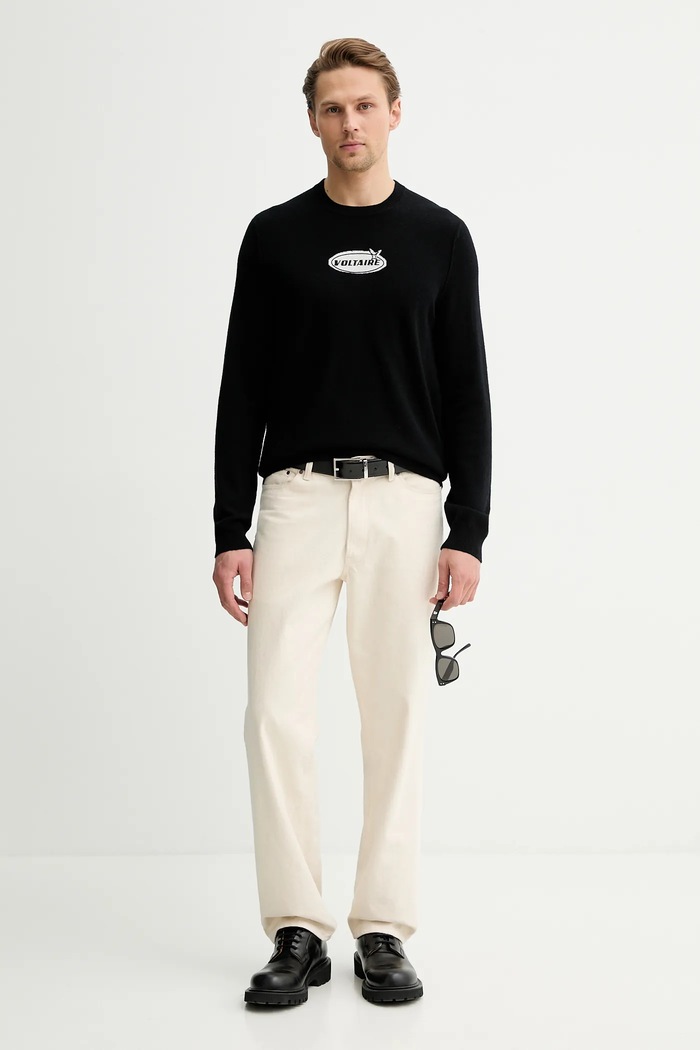 Μάλλινο πουλόβερ ZADIG&VOLTAIRE KMSW01814 μαύρο SS26