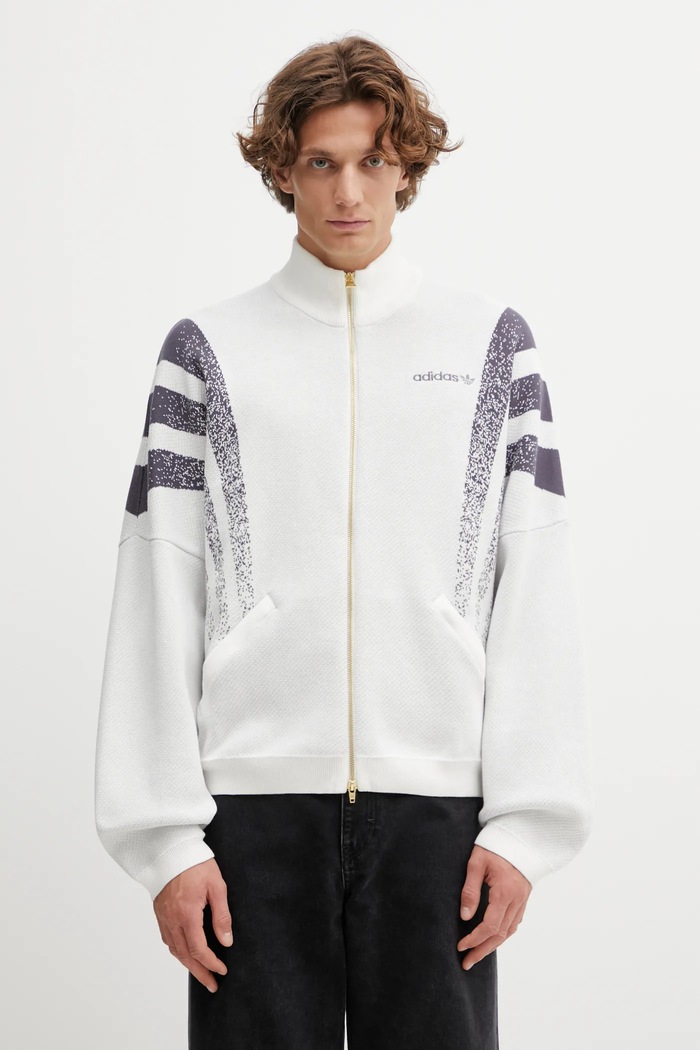 Kardigan adidas Originals Santiago Jacket s uzorkom bijela KC9087