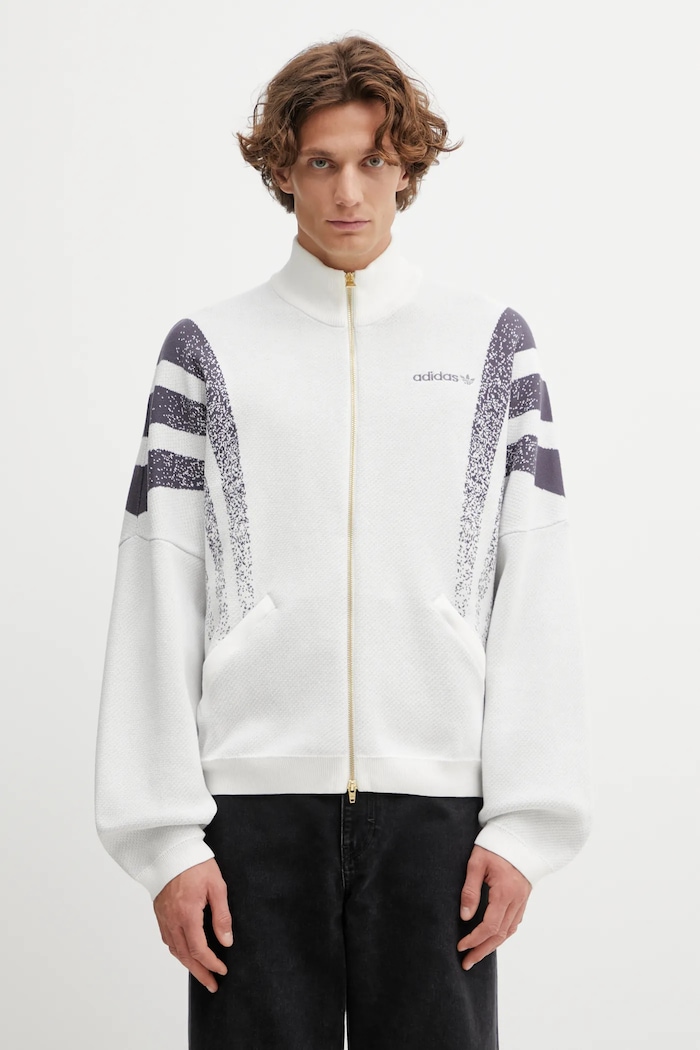 Kardigan adidas Originals Santiago Jacket s uzorkom bijela KC9087