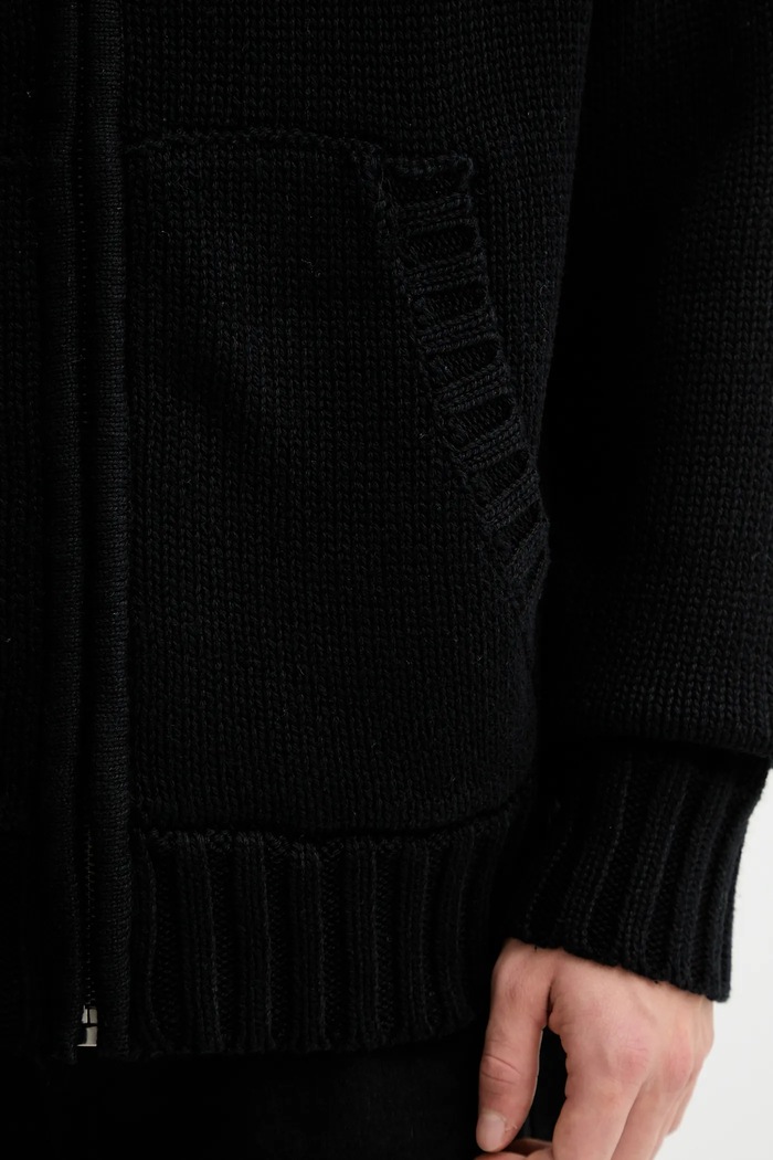 Бавовняний кардиган G-Star Heavy full zip hdd D27113.D631 чорний