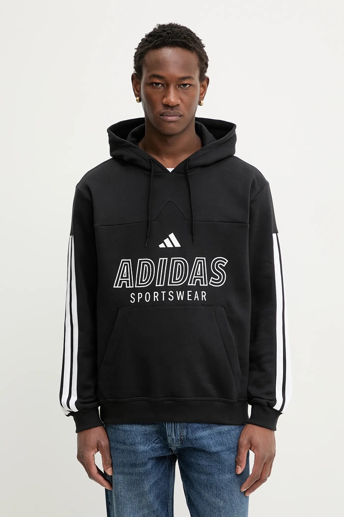 Μπλούζα adidas Tiro με κουκούλα μαύρο JC9402