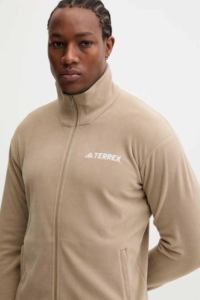 adidas TERREX bluza rozpinana męska polarowa Essentials brązowy JZ3290