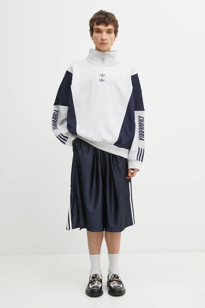 Mikina adidas Originals x Willy Chavarria Watsonville Mockneck KD1803 sivá