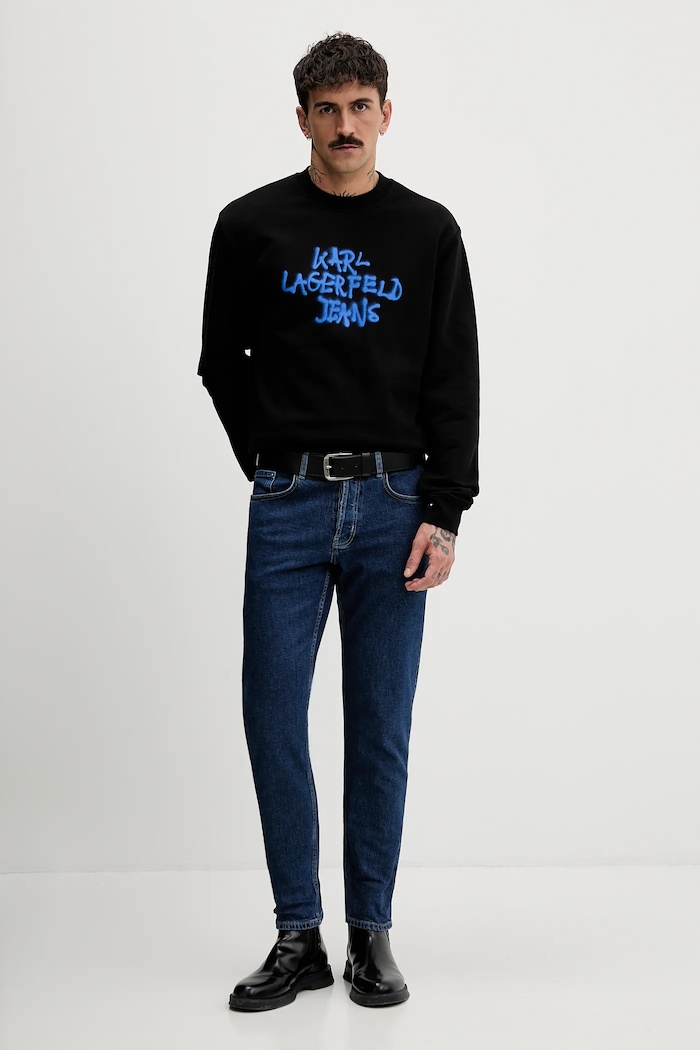 Памучен суичър Karl Lagerfeld Jeans B1M20051 черен SS26