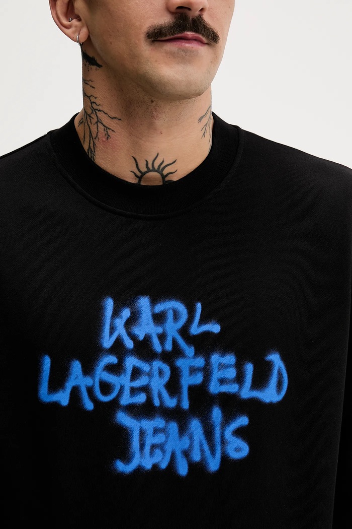 Памучен суичър Karl Lagerfeld Jeans B1M20051 черен