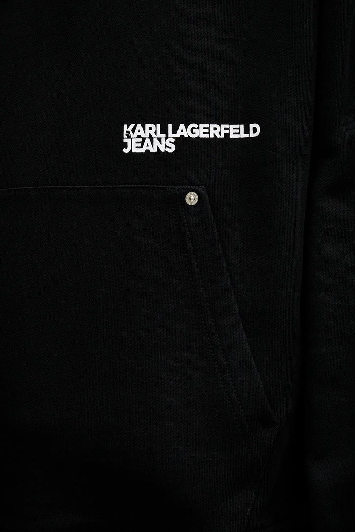 Karl Lagerfeld Jeans pamut melegítőfelső fekete B1M20058