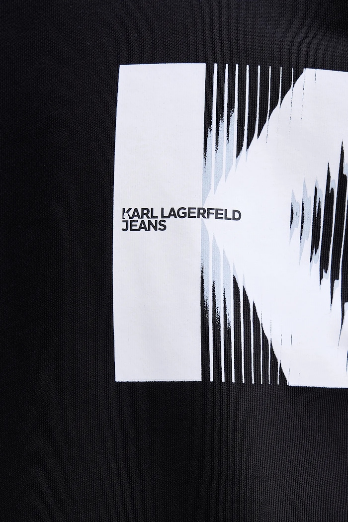 Βαμβακερή μπλούζα Karl Lagerfeld Jeans B1M20053 μαύρο