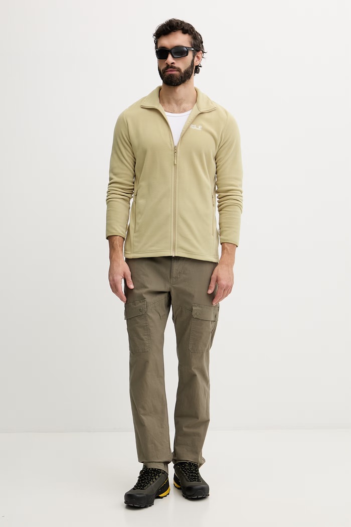 Jack Wolfskin суичър с цип мъжки Taunus 100 A65793 бежов SS26