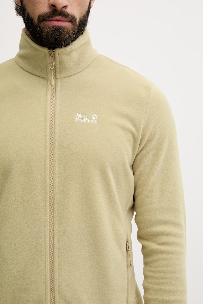 Jack Wolfskin суичър с цип мъжки Taunus 100 бежов A65793