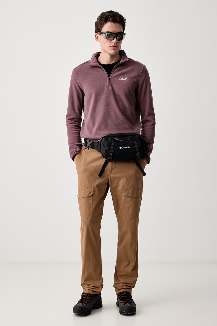 Jack Wolfskin Bluza sportowa męska Taunus 100 A65798 fioletowy SS26
