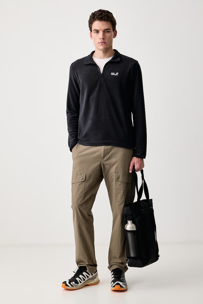 Jack Wolfskin Bluza sportowa męska Taunus 100 A65798 czarny SS26