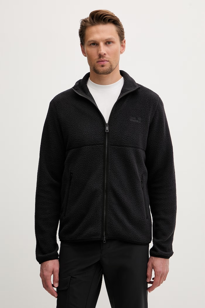 Jack Wolfskin μπλούζα ανδρική Lite Curl μαύρο A65899