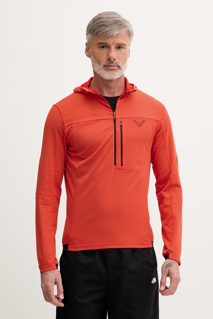 Dynafit pánska mikina s kapucňou TRAVERSE oranžová 08.0000072050